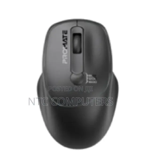 Promate Ezgrip 16000dpi Ambidextrous Wireless Mouse, Black