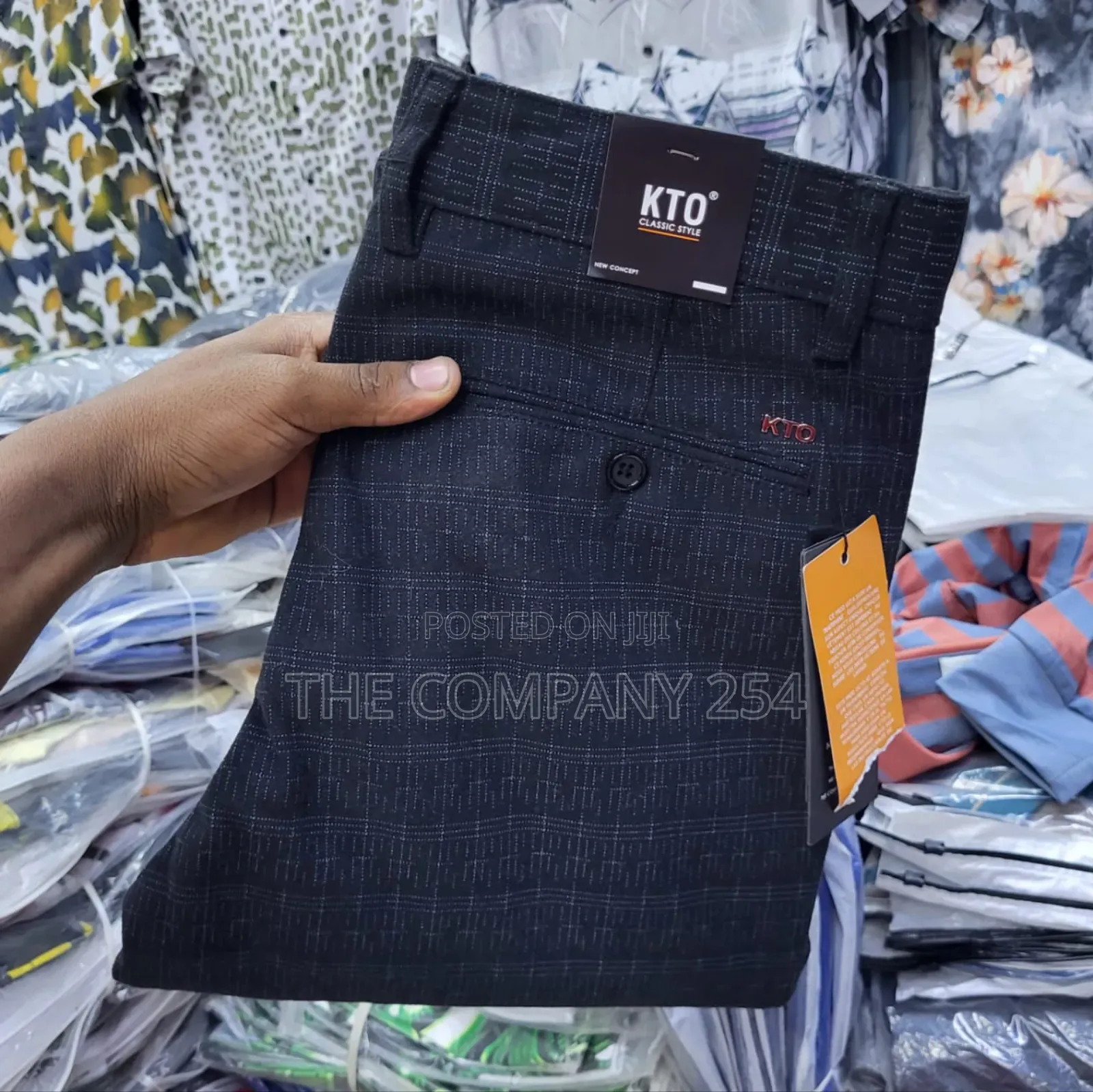 K.T.O Men's Official Semi Casual Khaki Pants Trousers