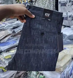 K.T.O Men's Official Semi Casual Khaki Pants Trousers
