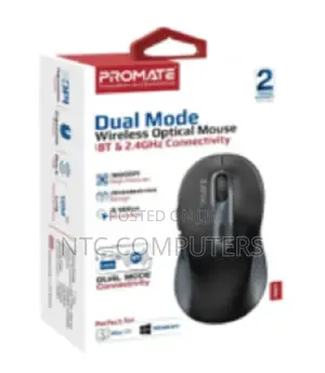 Promate Dual Mode Wireless Optical Mouse 800/1200/1600dpi •