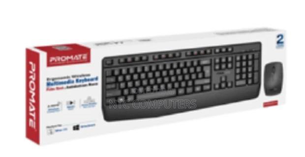 Promate Ergonomic Wireless Multimedia Keyboard and Ambidext - thumbnail 2