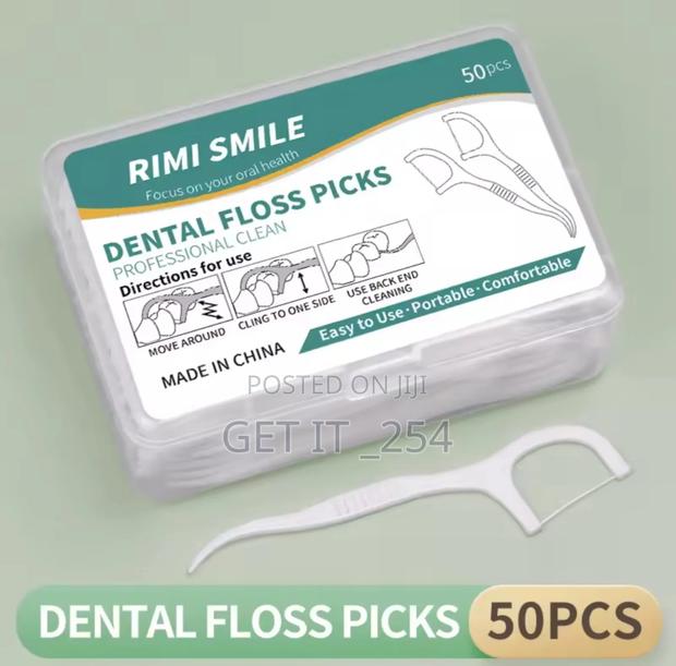 50pc Dental Floss Toothpicks-disposable Cleaning Between Te - thumbnail 3