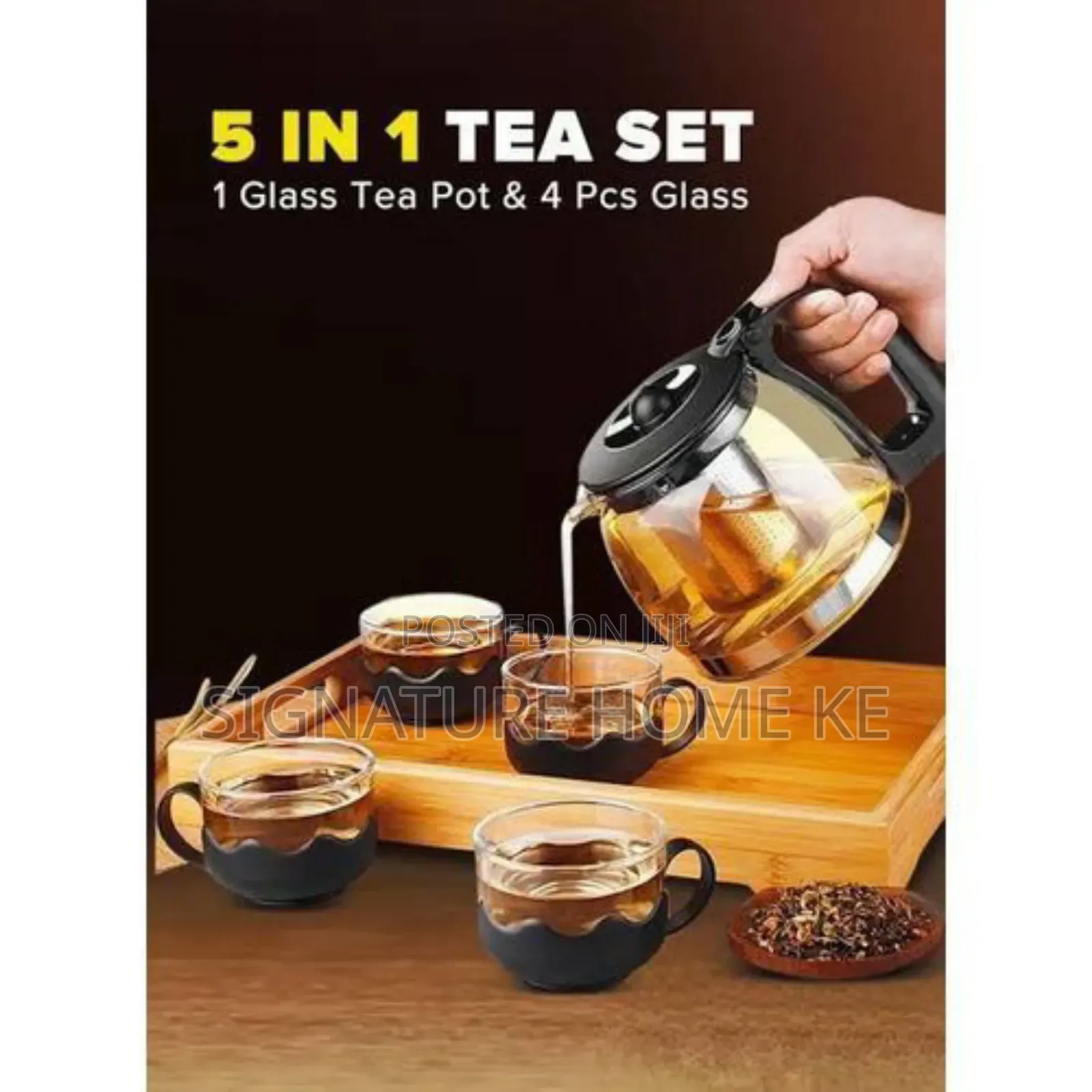 5 in 1 Tea Pot + 4 Cups