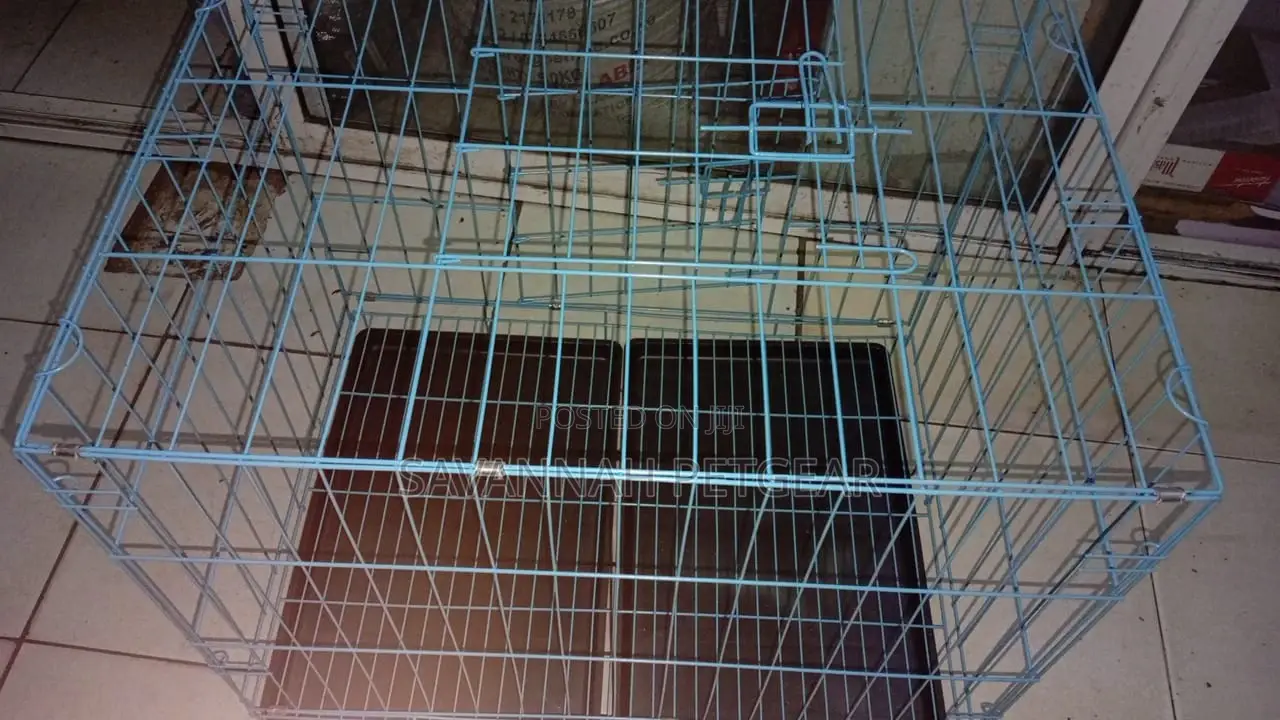Small Puppy/Rabbit Cage With Removable Cleaning Tray (Blue)