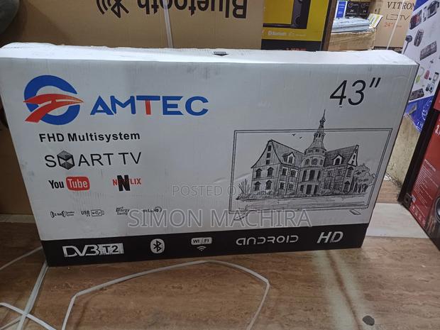 Amtec 43 Inch Smart Android Tv. Frameless - main view