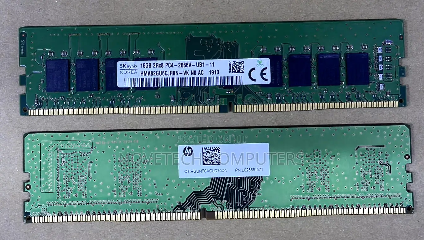 Sk Hynix 16gb 2rx8 Pc4-2666v-Ub1-11 Desktop Ram