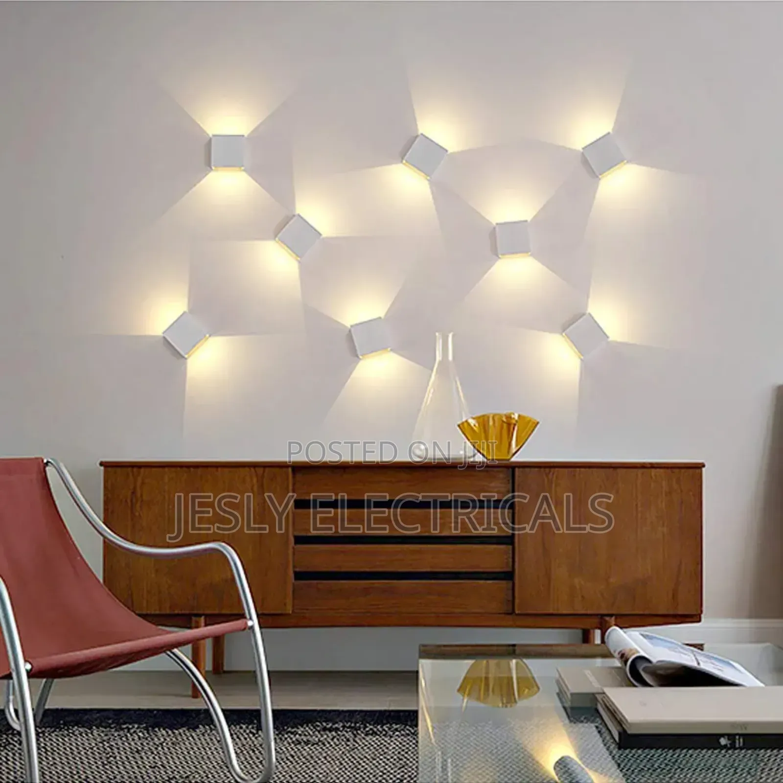 Yima Square Led Wall Lamp,Aluminum Cube Wall Sconces