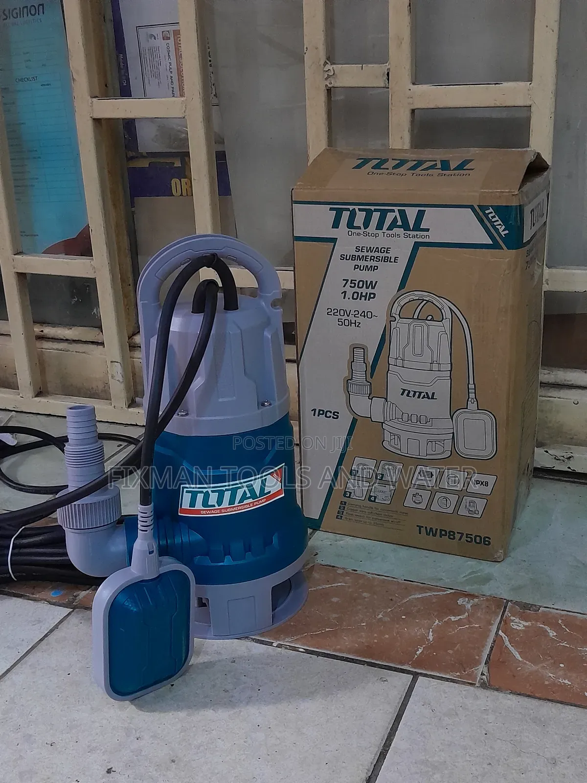 Total Submersible Water Pump 1hp 217 L/Min