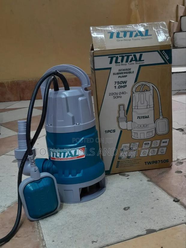 Total Sewage Pump 1hp 18m Head Plastic Cover for Protection - main view