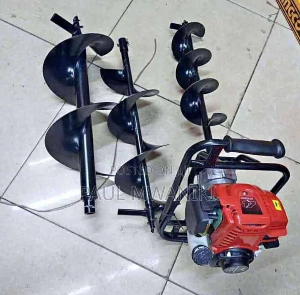 4-stroke Engine Earth Auger Machine With 3 Different Bits