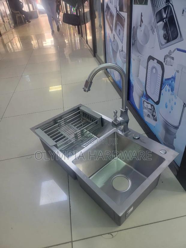 Double Bowl Kitchen Sink (Silver) Undermount