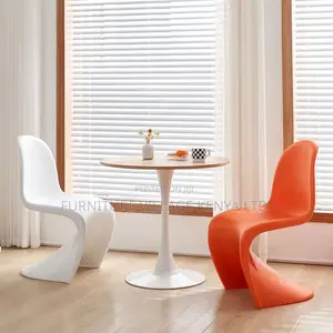 Dining Chair: Non-Armrest Plastic Back Dining Room Chair