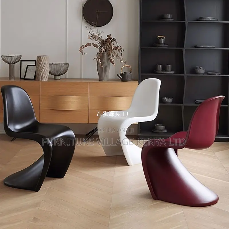 Dining Chair: Non-Armrest Plastic Back Dining Room Chair