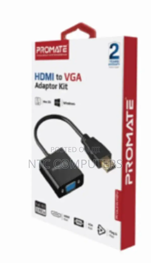 Promate Hdmi (Male) to Vga (Female) Display Adaptor • 1080p