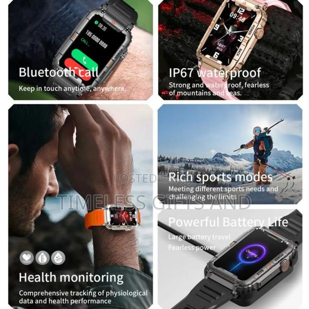 Kr88 Black Pink Smart Watch - thumbnail 2