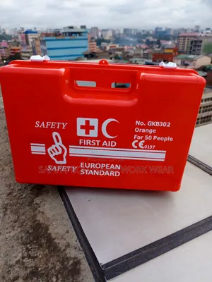 Medical First Aid Kit With Bandages and Antiseptics.