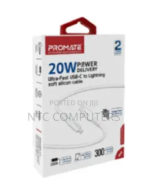 Promate 20w Power Delivery Fast Charging Usb-C to Lightning