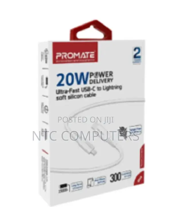Promate 20w Power Delivery Fast Charging Usb-C to Lightning