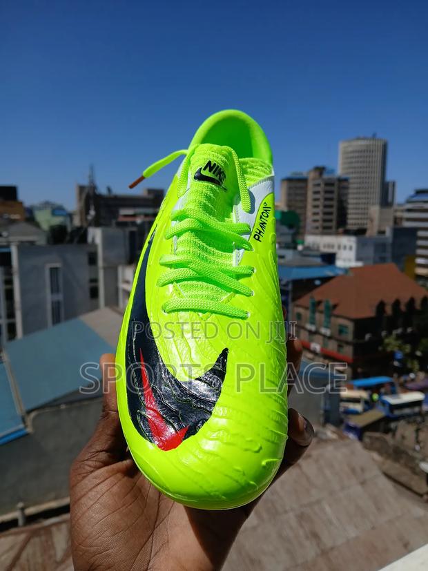 New Low Budget Luminous Green Phantom Football Boots. - main view
