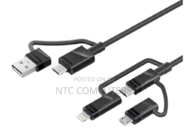 Promate 6-in-1 Hybrid Multi-Connector Cable for Charging D