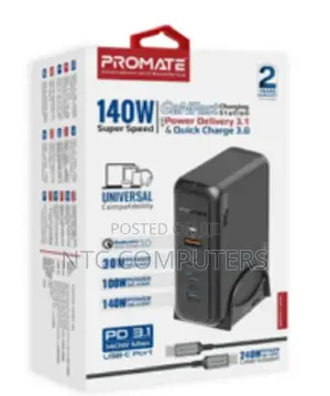Promate 140w Super-Speed Ganfast Charging Station With Po