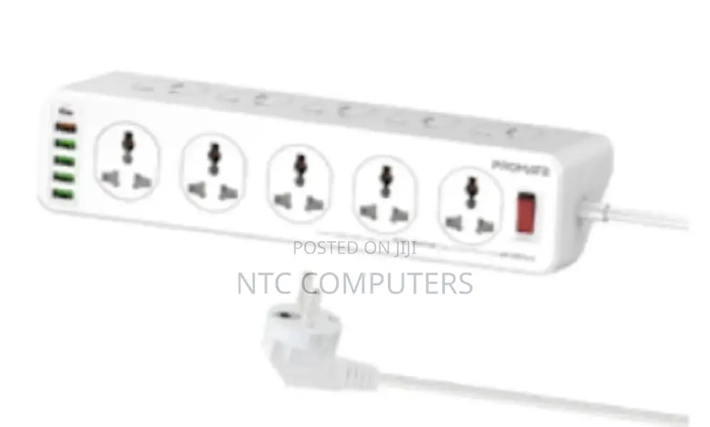 Promate 10ac Socket Space Efficient Power Strip With 20w Us
