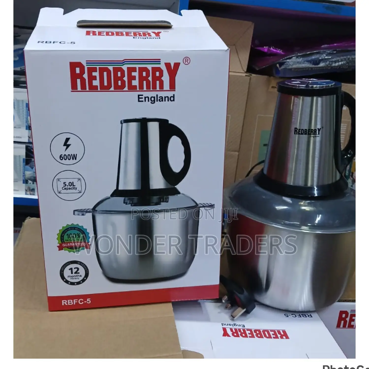 Redberry 5 Litres Stain Steel Stain Food Chopper