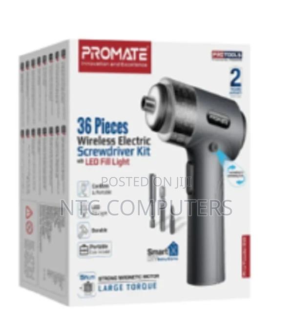 Promate 36-Pieces Wireless Electric Screwdriver Kit With Le - thumbnail 2