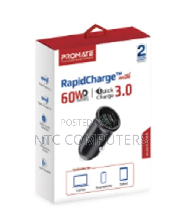 Promate Transparent Quick Charging Dual Port Mini