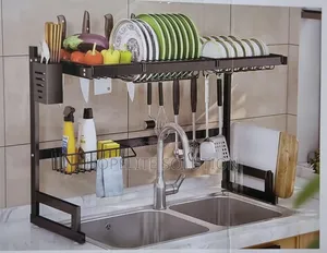 Rust Proof Heavy Duty Metallic Over the Sink Rack