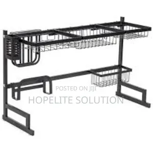 Rust Proof Heavy Duty Metallic Over the Sink Rack