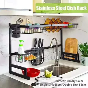 Rust Proof Heavy Duty Metallic Over the Sink Rack