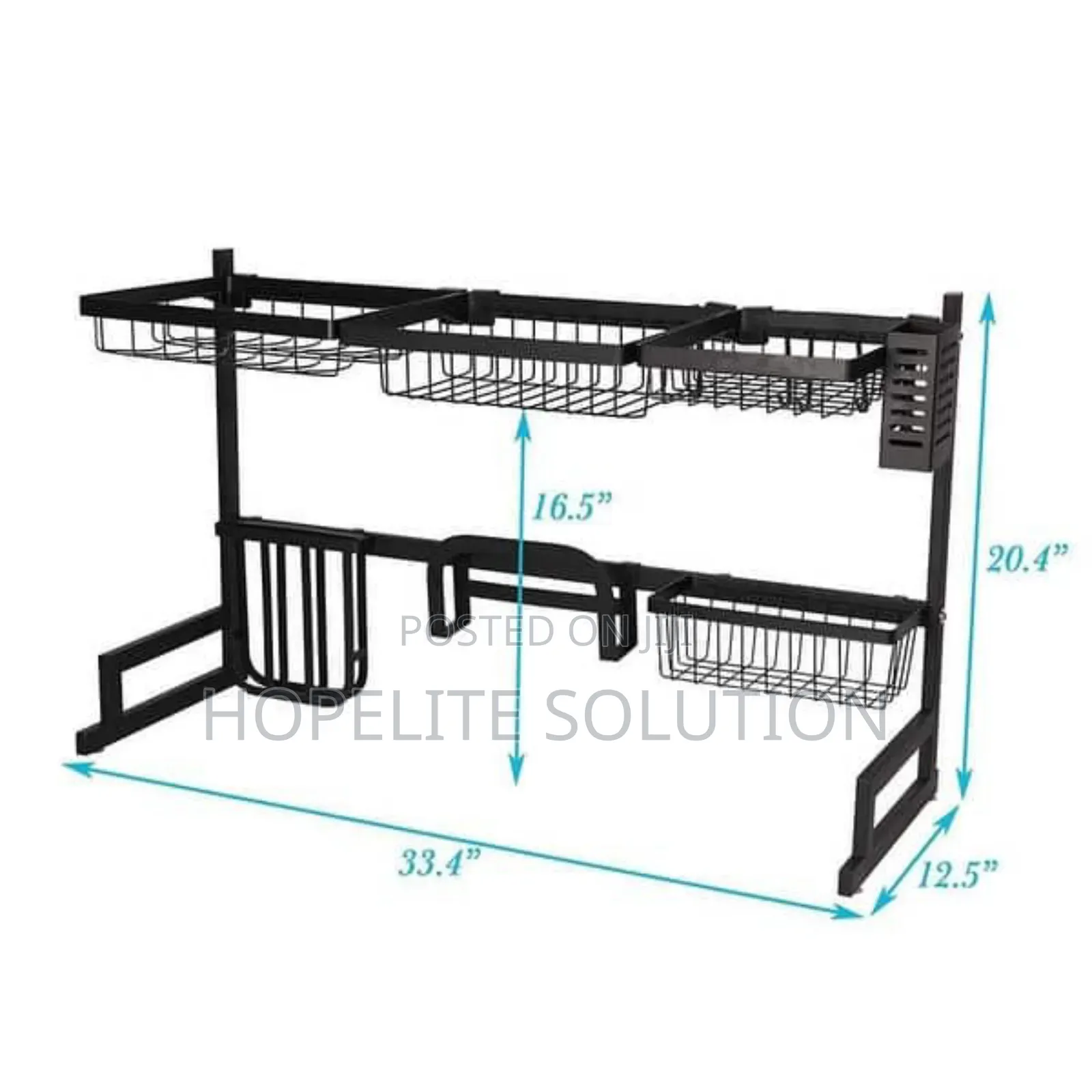 Rust Proof Heavy Duty Metallic Over the Sink Rack