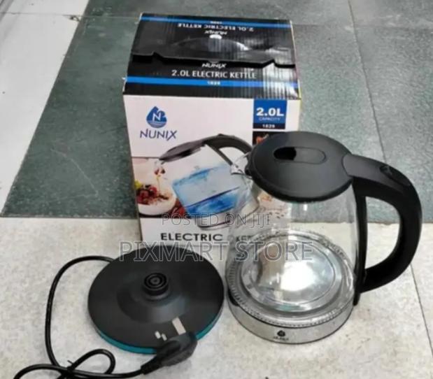 Nunix 2.0 L Glass Electric Kettle – Fast Boil, Led Light - main view
