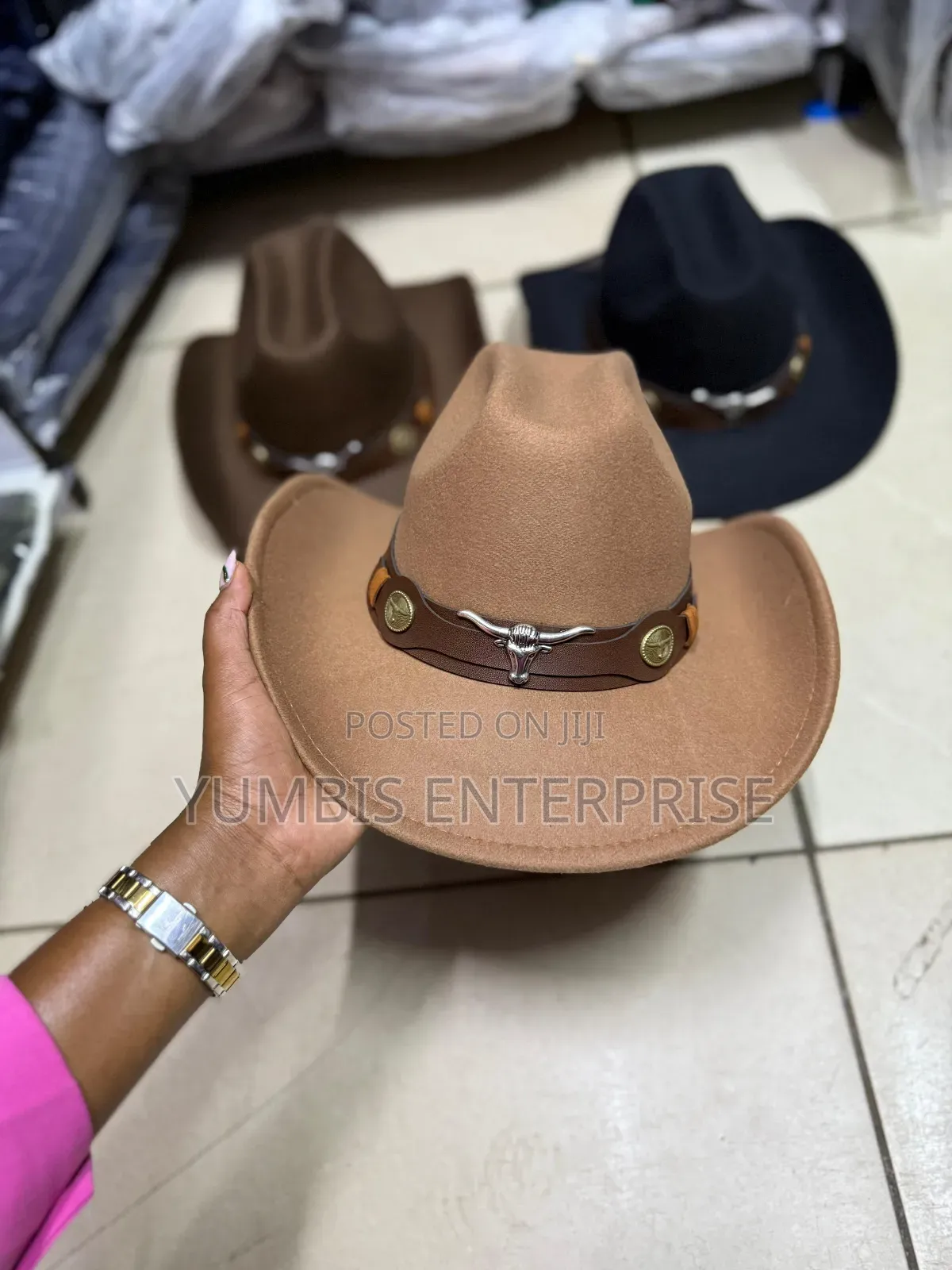 Stylish Cowboy/Cowgirl With a Longhorn Emblem