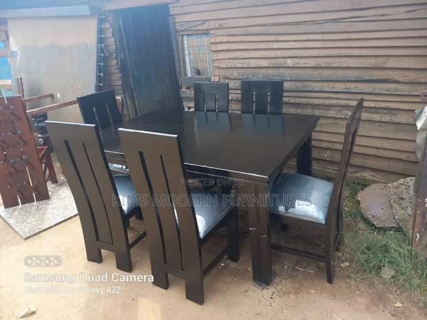 Dining Table 6 Seater With Chairs - main view