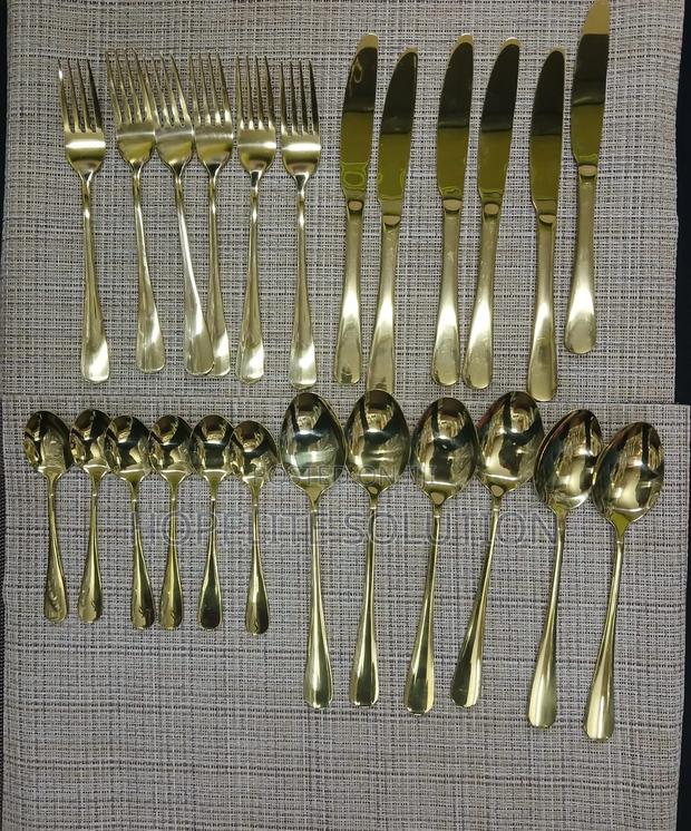 24pcs Gold Cutlery Set