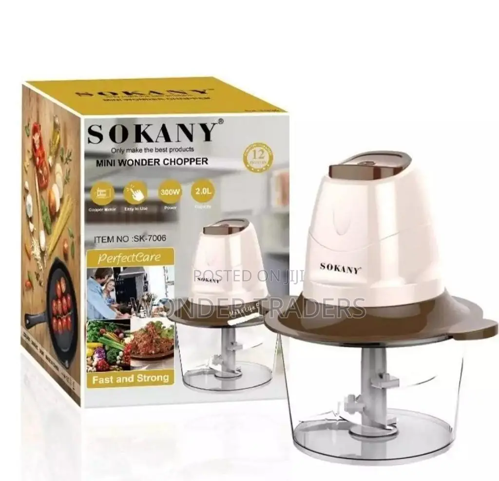 *Electric Sokany 2l Electric Food Chopper (Model Sk-7006).*