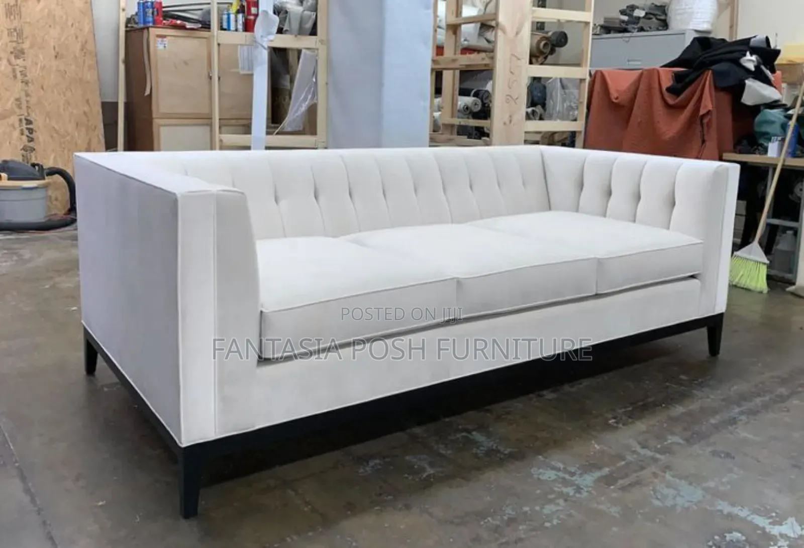 Velvet Tufted Toledo 3 Seater Sofa