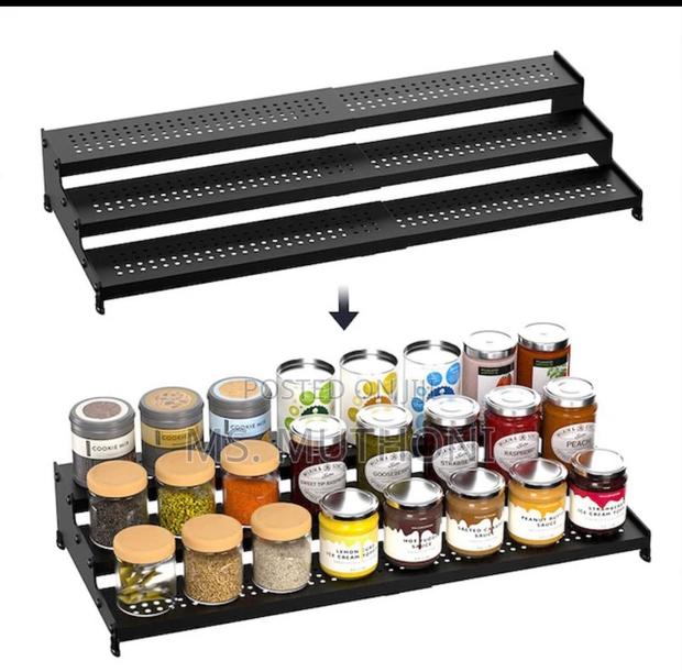 Expandable 3tier Metallic Spice/Cosmetic Display Rack - thumbnail 5
