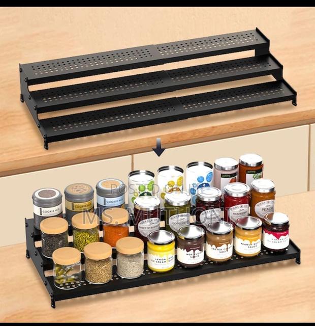 Expandable 3tier Metallic Spice/Cosmetic Display Rack - thumbnail 4