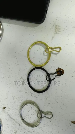 Curtain Pole Drapery Metallic Round Rings Without Plastic Rubber