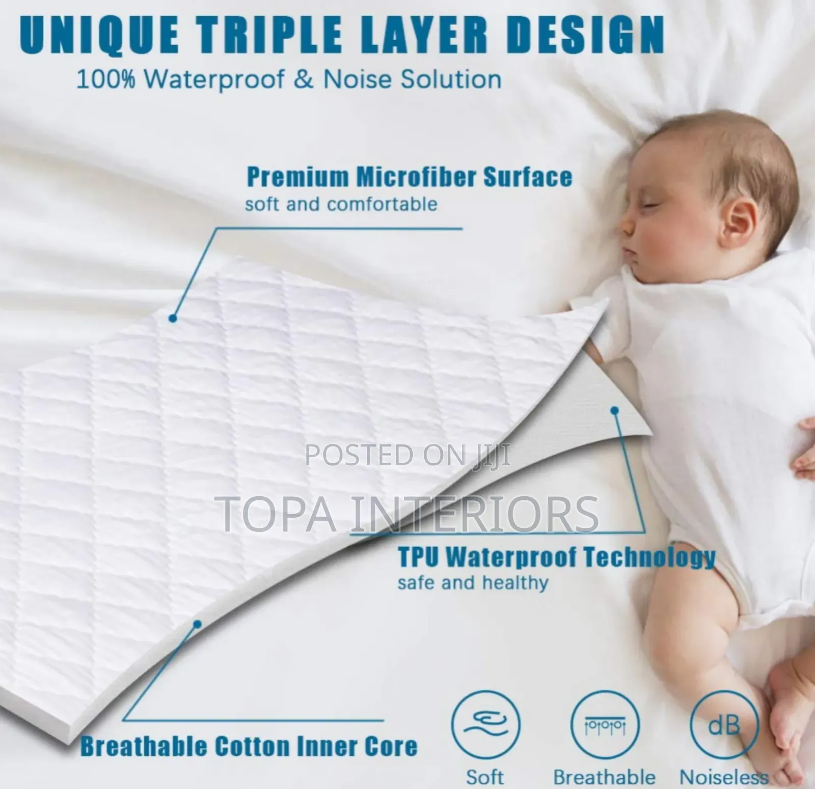 Noiseless Waterproof Mattress Protectors for Kids and Adults
