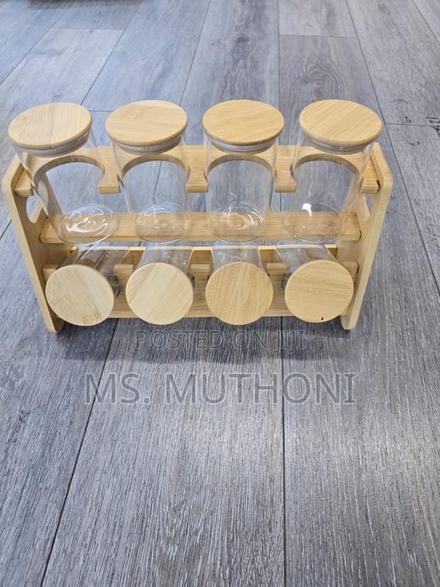 8pc Set Spice Jars + Stand - main view