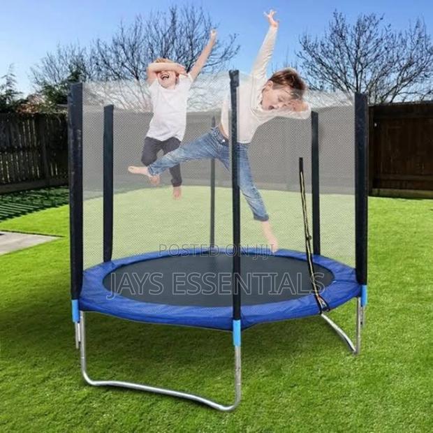 6ft(180cm) Small Trampoline With Safety Enclosure Net Door - main view