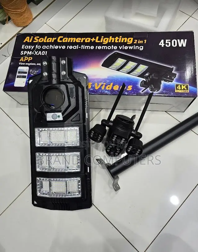 2 In1 4g CCTV Cameras+450w Solar Streetlight