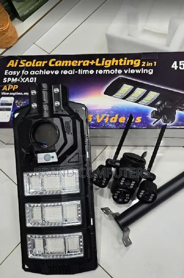 2in1 450w Solar Powered Security Street Light With 4g Camera