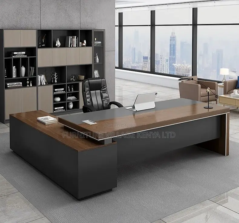 Office Desk:1.6 Meters Wood Presidential L-Shape Office Desk