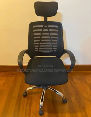 Office Chair: Executive Simple Mesh Staff Headrest Seat