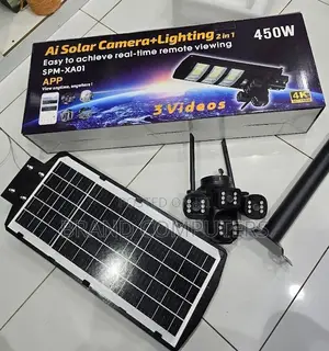 V380 CCTV Solar 4g Camera With Outdoor Solar Street Light